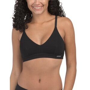 JOCKEY Black Organic Cotton Blend Bralette